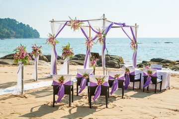 wedding arch on the beach