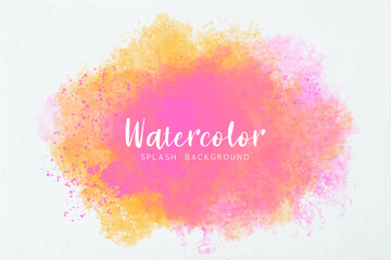 Naklejka na ściany i meble Abstract pink splash watercolor background