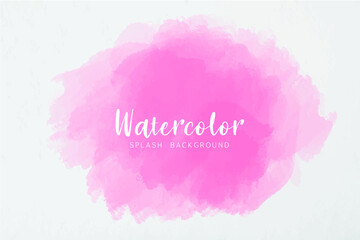 Naklejka na ściany i meble Abstract pink splash watercolor background