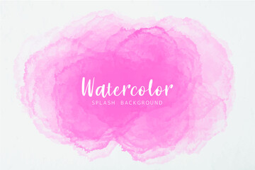 Abstract pink splash watercolor background