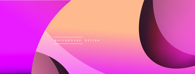 Creative geometric wallpaper. Minimal abstract background. Circle and wave composition vector illustration for wallpaper banner background or landing page