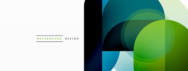 Fototapeta premium Round triangle shapes lines and circles. Geometric vector illustration for wallpaper banner background or landing page