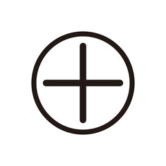 Plus sign. Plus icon. Positive symbol. Zoom in. Add icon symbol