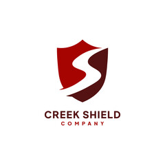 Fototapeta premium Creek Shield Logo Stock Photos Vector Images.