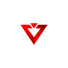 V Triangle Logo Design
