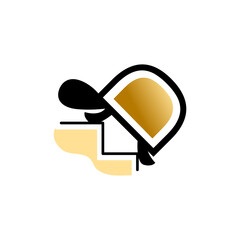 Initials D, the turtle just went up the stairs icon