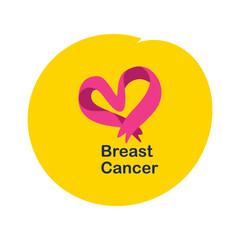 Pink ribbon, cervical cancer disease awareness
