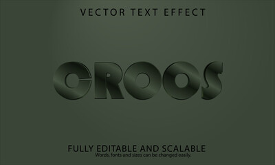 CROOS text effect template design style use for business brand and logo