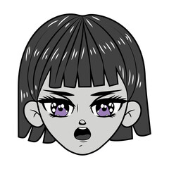 surpirse manga girl face