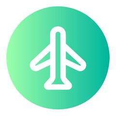 airplane gradient icon