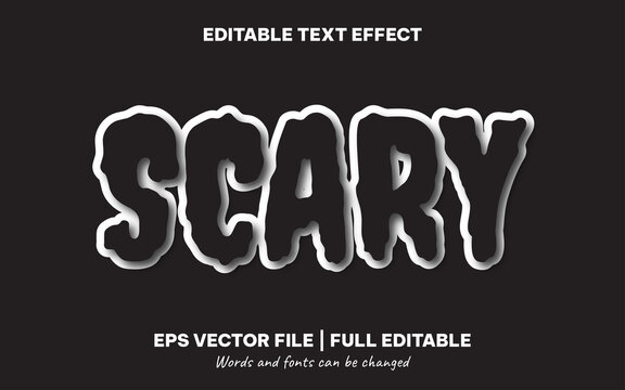 Scary text effect, Editable text effect