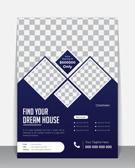 Creative Business and real estate home sale Flyer, Brochure, Leaflet design template, A4 modern Vector Flyer and Mock up Template layout of poster, flyer, brochure and banner report