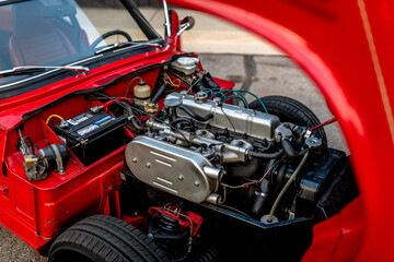 Fototapeta na wymiar Vintage Sports Car 1970 Triumph GT6+ Engine