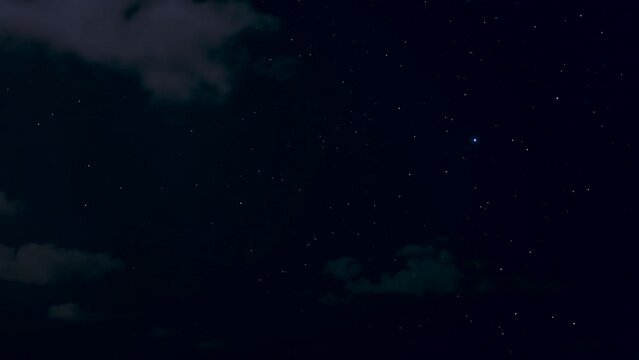 Time lapse of the stars and the clouds