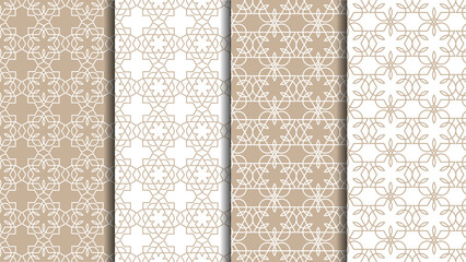 Delicate beige seamless patterns