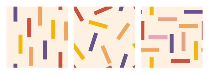 Set of bright geometric patterns