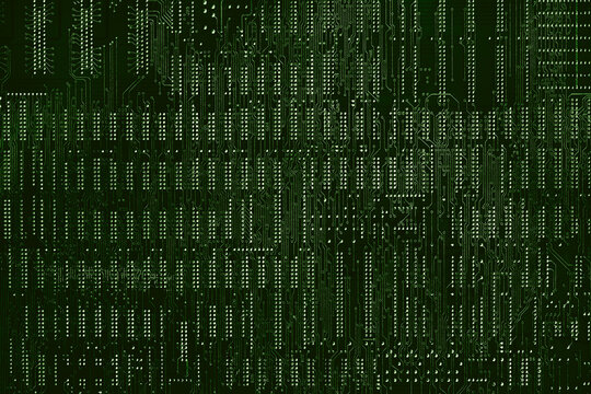 Printed Circuit Board (PCB) back side with lead solder texture pattern for Digital Technology Background.