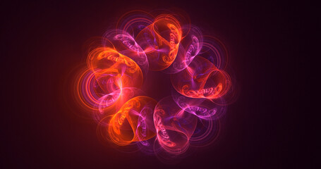 3D rendering abstract circle light background