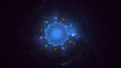 3D rendering abstract round light background