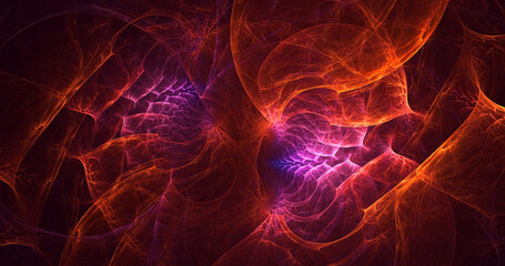 3D rendering abstract technology fractal background