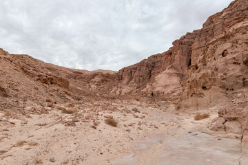 Fantastically  beautiful mountain nature in Timna National Park near Eilat, southern Israel.