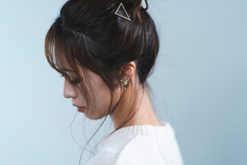 Fototapeta premium 冬ファッションの女性