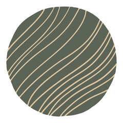 Circle shape with pattern vector illustration in bohemian design