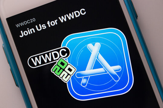 Kumamoto / JAPAN - Oct 2 2020 : WWDC 2020 Ads  In App Store On IPhone Screen. WWDC (Apple Worldwide Developers Conference) Is A Conference Held Annually By Apple Inc.