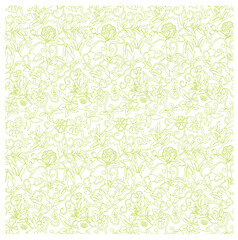 Background with a pattern of green plants