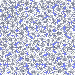 seamless pattern with cute daisy flowers