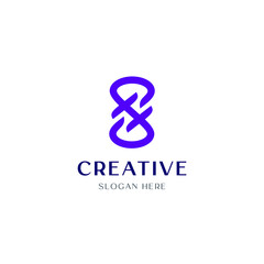 S SH Letter Linked Creative Premium Logo