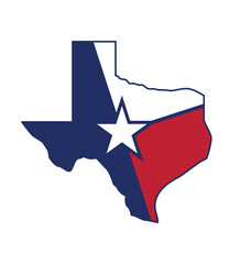 texas tx state flag map icon logo