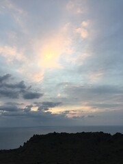 제주도 성산일출봉에서 보는 일출 직전 하늘 / The sky just before sunrise at Seongsan Ilchulbong Peak in Jeju Island