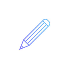 Pencil vector icon with gradient