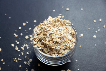 heaps of cereal oats in a bowl
