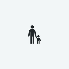 Family vector icon illustration sign