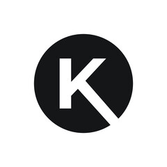 Letter K Monogram Logo Design, Creative Modern Icon K, Black and White