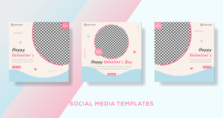 valentines banner for cake menu Social Media post template premium vector