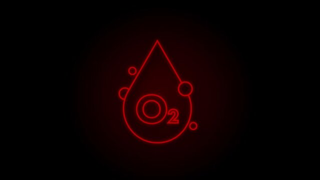 Blood o2 Neon icon, great design for any purposes. illustration design