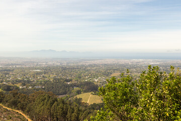 Naklejka premium Cape Town as seen from the Table Mountain