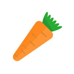 Carrots, a healthy eating vegetable. Vectors.