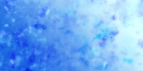Blue blurred airy watercolor blots fill the gradient background. Elegant watercolor background.