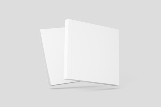 3d rendering mock up square softcover book