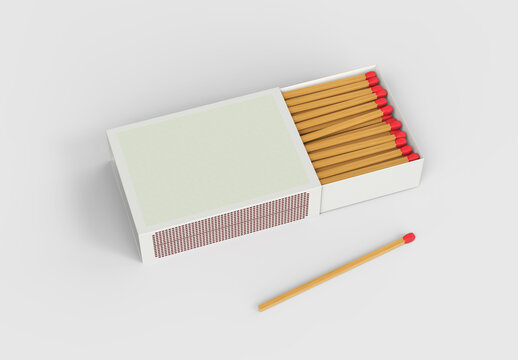3d rendering mock up Match box