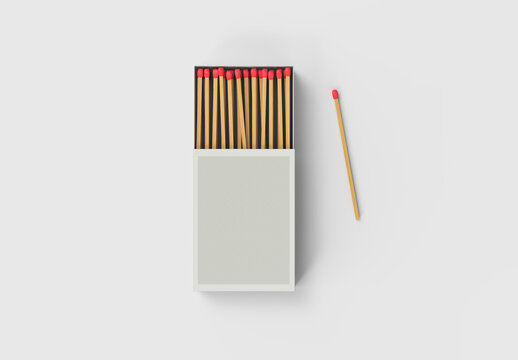 3d rendering mock up Match box