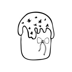 Easter cake cured with glaze and bright elements.