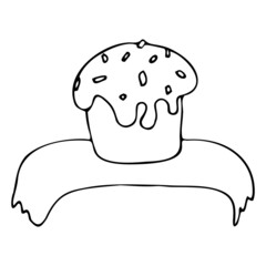 Easter cake cured with glaze and bright elements.