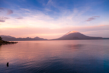 Naklejka na ściany i meble View of the two volcanoes of Ometepe Island, Nicaragua from a jetty