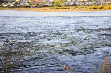 frozen river in winter