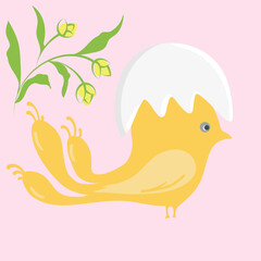 Obraz na płótnie Canvas Bird cute cartoon hand drawn vector doodle illustration. isolated on white background.